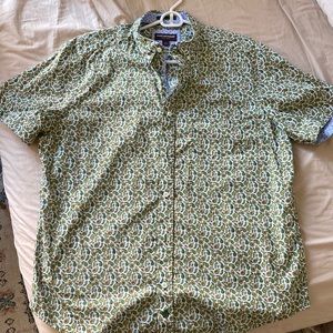 Johnston & Murphy short sleeve button down - avocado print